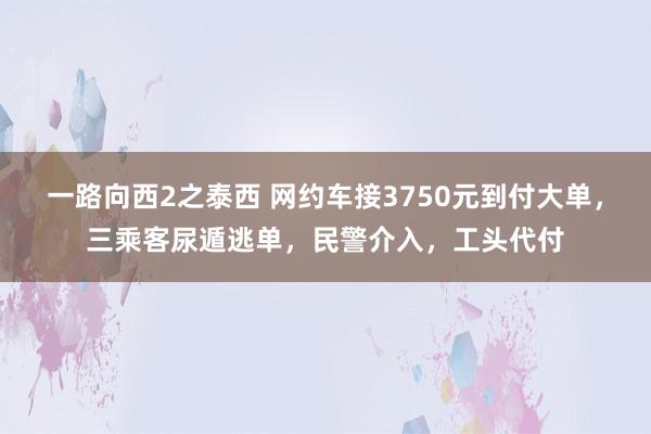 一路向西2之泰西 网约车接3750元到付大单，三乘客尿遁逃单，民警介入，工头代付