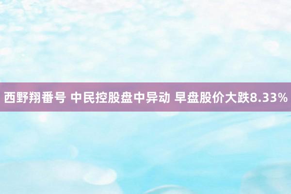 西野翔番号 中民控股盘中异动 早盘股价大跌8.33%