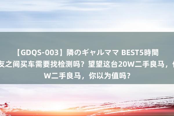 【GDQS-003】隣のギャルママ BEST5時間 Vol.2 一又友之间买车需要找检测吗？望望这台20W二手良马，你以为值吗？