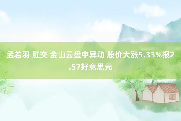 孟若羽 肛交 金山云盘中异动 股价大涨5.33%报2.57好意思元