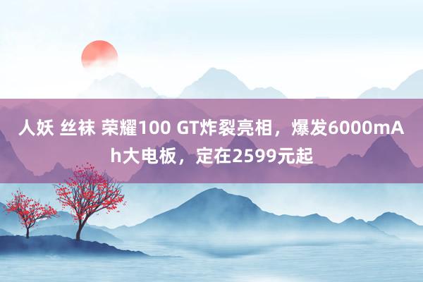 人妖 丝袜 荣耀100 GT炸裂亮相，爆发6000mAh大电板，定在2599元起